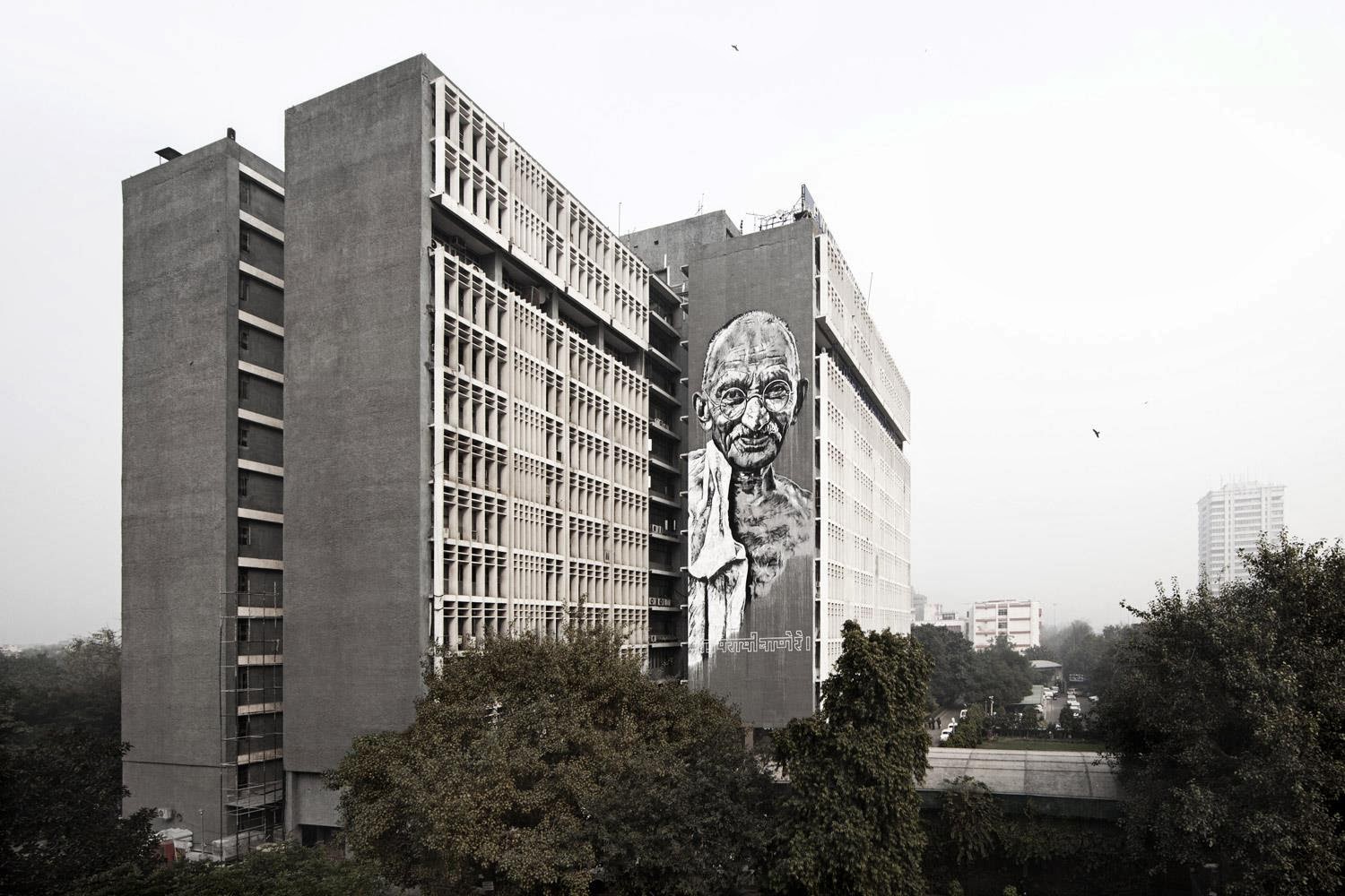 Ecb “Gandhi” New Mural – New Delhi, India – StreetArtNews