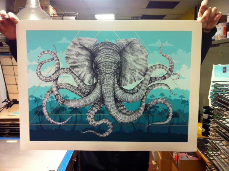 Alexis Diaz Octophant Limited Edition Screen Print Available March