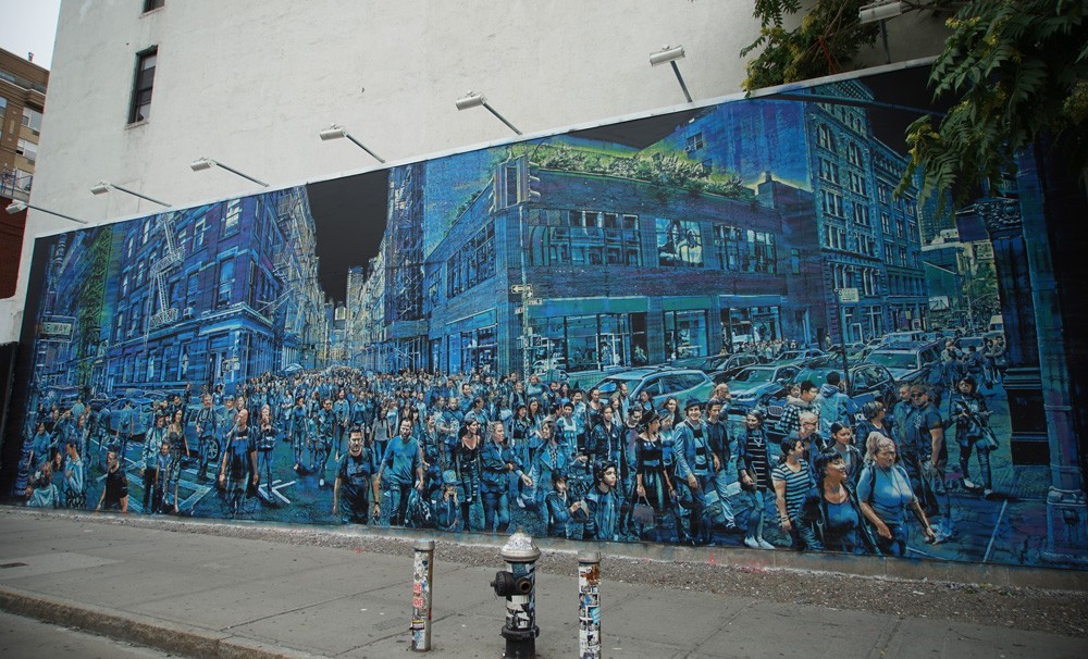 “The Story of My Life” by Logan Hicks on the Houston Bowery Wall