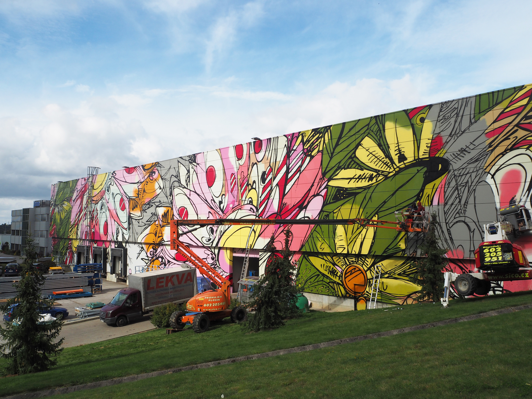 Big and Bright by DZIA in Humpolec , Czech Republic Artes & contextos CTP wall DZIA 04