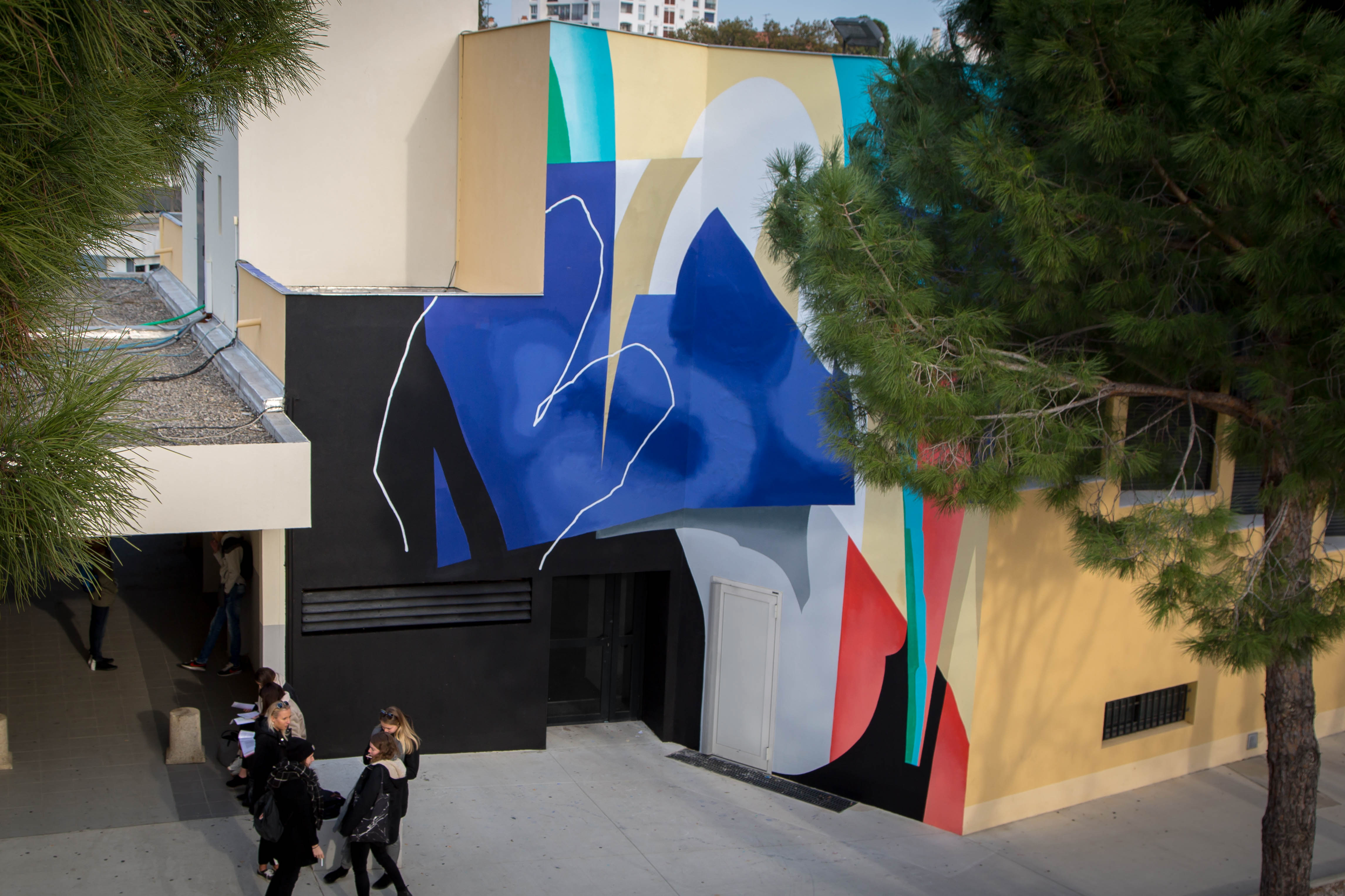 Blo new mural in Perpignan, France Artes & contextos D FacadeM Blo 2