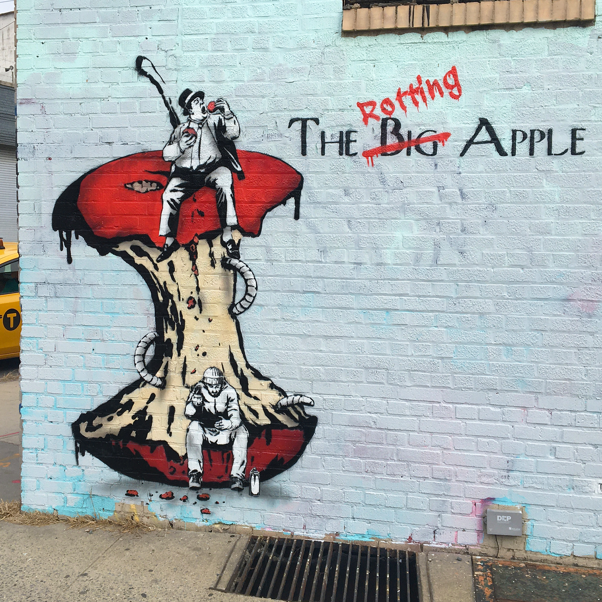 The Rotting Apple By The Rebel Bear In Brooklyn New York Streetartnews