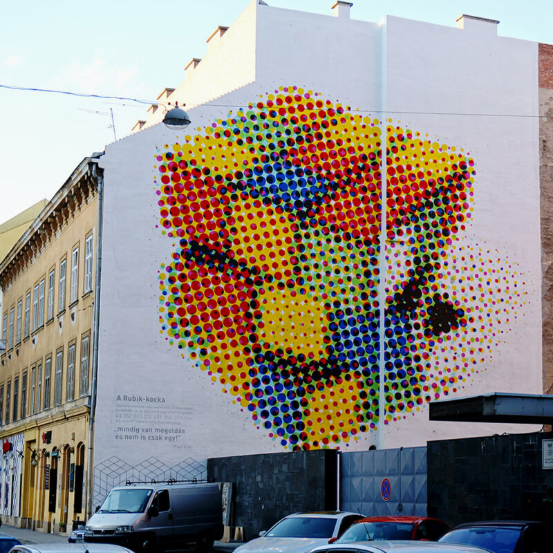 “Rubik Cube” by Neopaint Works in Budapest, Hungary – StreetArtNews