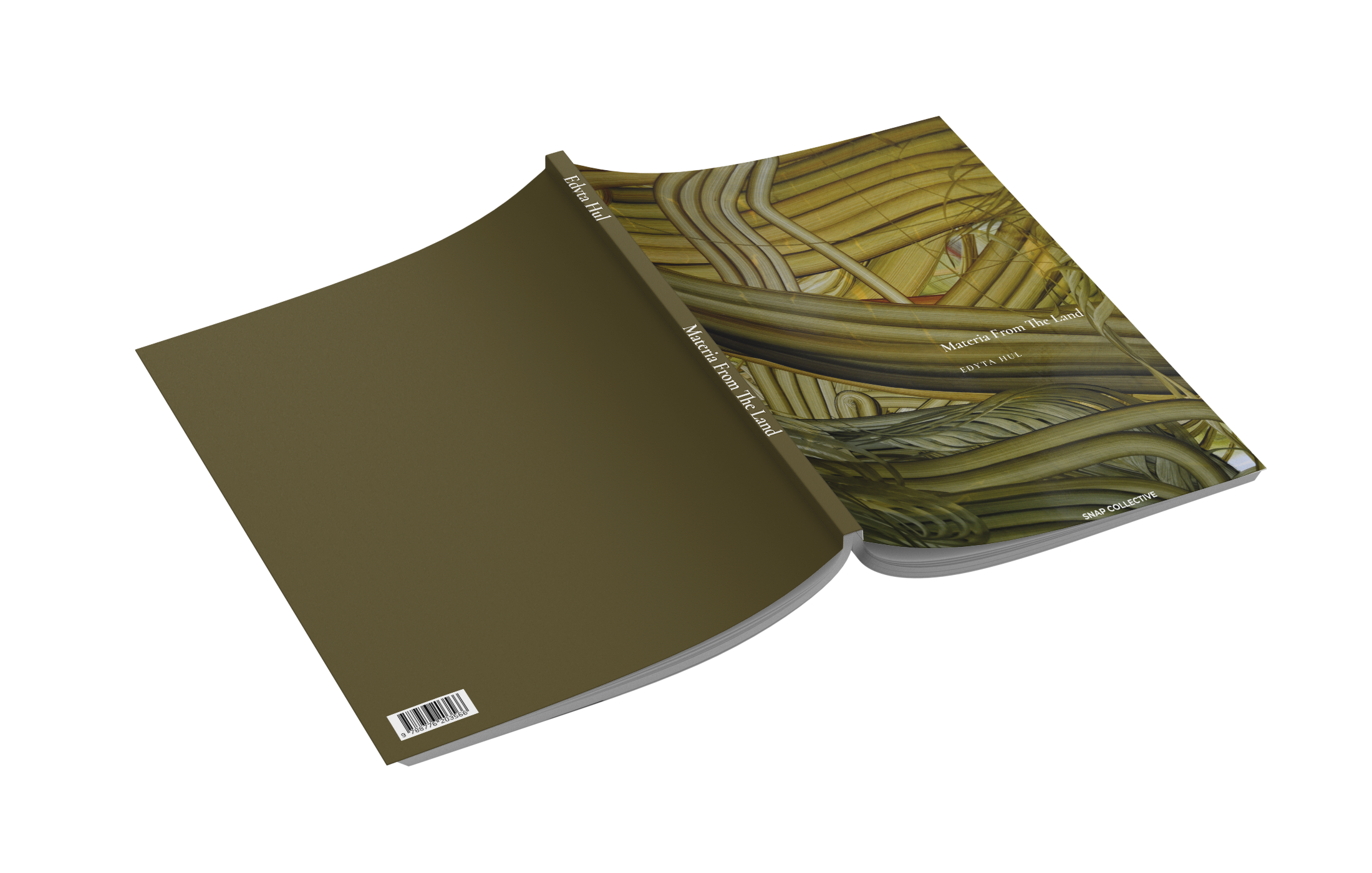 Mock-up showing the front and back covers of Materia From The Land by Edyta Hul.