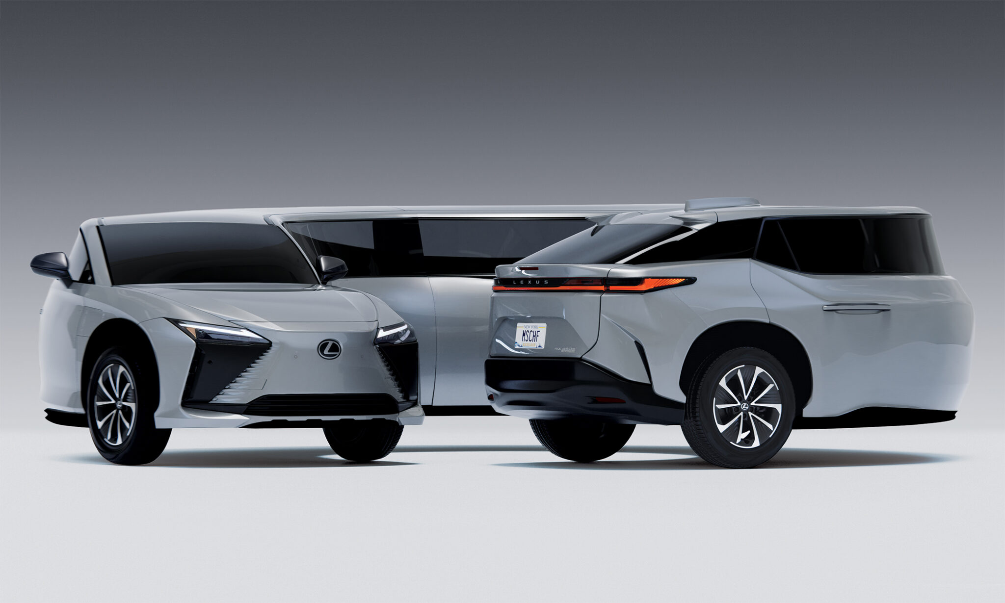 MSCHF’s Circle Car sculpture bends a silver Lexus RZ 450e into a continuous loop.