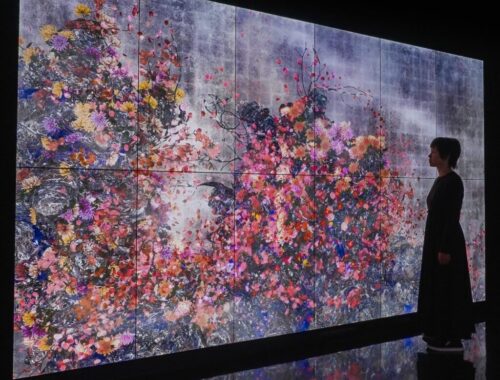teamLab’s flower-filled digital installation at the Smart Museum